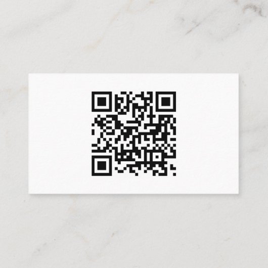 Business Logo Monogram Scannable Website Visitekaartje (Achterkant)