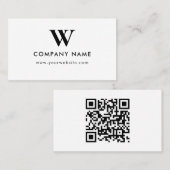 Business Logo Monogram Scannable Website Visitekaartje (Voorkant / Achterkant)