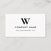 Business Logo Monogram Scannable Website Visitekaartje (Voorkant)