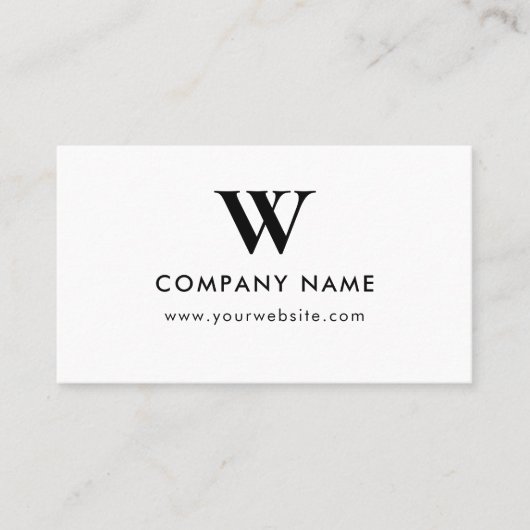 Business Logo Monogram Scannable Website Visitekaartje (Voorkant)