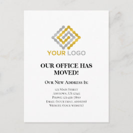 Business Logo Moving Announcement Briefkaart