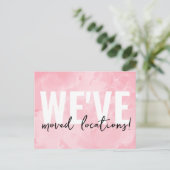 Business Logo Moving Announcement Kaart (Staand voorkant)