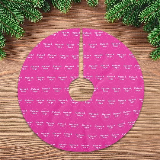 Business Logo Naadloos patroon op roze Kerstboom Rok