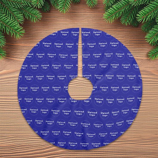 Business Logo Naadloze Patroon op Blauw Kerstboom Rok