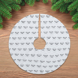 Business Logo Naadloze Patroon op Wit Kerstboom Rok