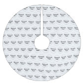 Business Logo Naadloze Patroon op Wit Kerstboom Rok (Voorkant)