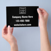 Business Logo Naam Telefoon Website Zwarte Sjabloo Flyer (Hand)