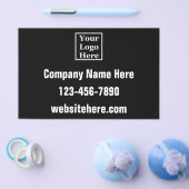 Business Logo Naam Telefoon Website Zwarte Sjabloo Flyer (Enkel)