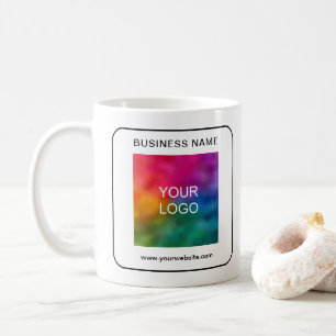 Business Logo Naam URL QR Code Sjabloon Klant Koffiemok