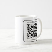 Business Logo Naam URL QR Code Sjabloon Klant Koffiemok (Voorkant rechts)