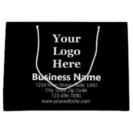 Business Logo Naam Zwart Wit Adres Telefoonnummer. Groot Cadeauzakje