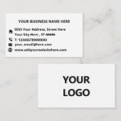 Business Logo Name Info Professional Visitekaartje (Voorkant / Achterkant)