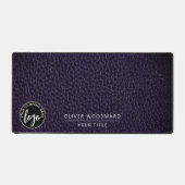 Business Logo Name Title Desk Mat (Voorkant)
