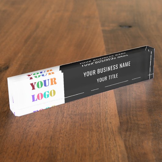 Business Logo Name Title Info Desk Naambordje (Zijkant)