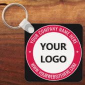 Business Logo Name Website Promotion Sleutelhanger (Voorkant)