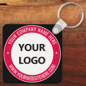 Business Logo Name Website Promotion Sleutelhanger (Achterkant)