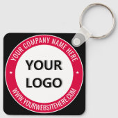 Business Logo Name Website Promotion Sleutelhanger (Achterkant)