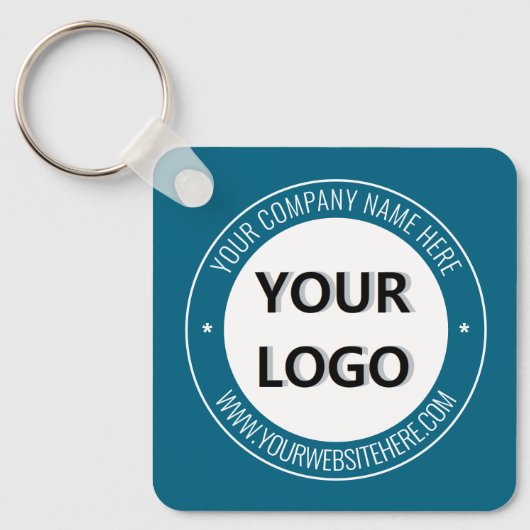 Business Logo Name Website Promotion Sleutelhanger (Voorkant)