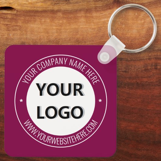 Business Logo Name Website Promotion Sleutelhanger (Achterkant)