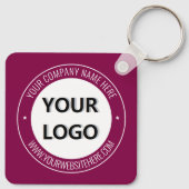 Business Logo Name Website Promotion Sleutelhanger (Achterkant)