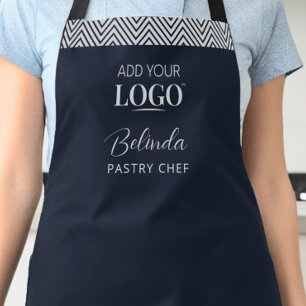 Business Logo Navy Blue Corporate Employee Uniform Schort