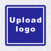 Business Logo on Blue Square Iron op label (Design 1)