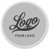 Business Logo on Clear Vinyl Circle Water Flacon Sticker (Voorkant)