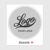 Business Logo on Clear Vinyl Circle Water Flacon Sticker (Vel)