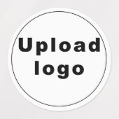Business Logo on Round Adhesive Label (Design 1)