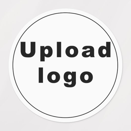 Business Logo on Round Adhesive Label (Design 1)