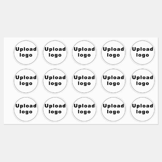 Business Logo on Round Adhesive Label (Vel)