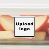 Business Logo on White Square Adhesive Label (Aangebracht)