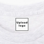 Business Logo on White Square Iron on Label (Aangebracht)