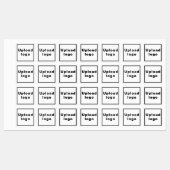 Business Logo on White Square Iron on Label (Vel)