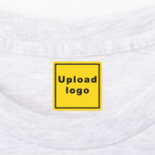 Business Logo on Yellow Square Iron op label (Aangebracht)