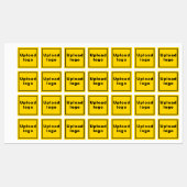 Business Logo on Yellow Square Iron op label (Vel)