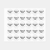 Business Logo op ronde kleding label (Vel)