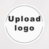 Business Logo op ronde kleding label (Design 1)