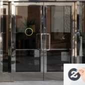 Business Logo Openingstijden Venster Cling | Zwart Raamsticker (Kantoordeur)