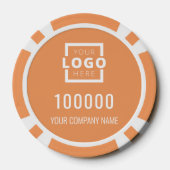 Business Logo Oranje Poker Chips (Achterkant)