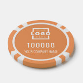 Business Logo Oranje Poker Chips (Enkel)