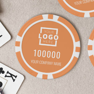 Business Logo Oranje Poker Chips