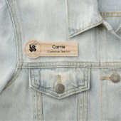 Business Logo Organic Light Wood Medewerker Naam T Naamplaatje (In situ)