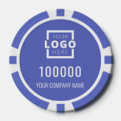 Business Logo Paars Poker Chips (Voorkant)