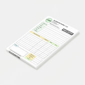 (Business Logo Pad) Payment Sales Invoice Receipt Post-it® Notes (Schuin)