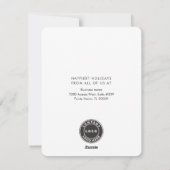 Business Logo Palm Tree Watercolor Christmas Feestdagenkaart (Achterkant)