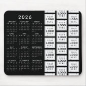 Business Logo Pattern 2026 Calendar Aangepaste kle Muismat (Voorkant)
