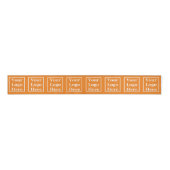 Business Logo Pattern Oranje Branded Sjabloon Grosgrain Lint (Voorkant)