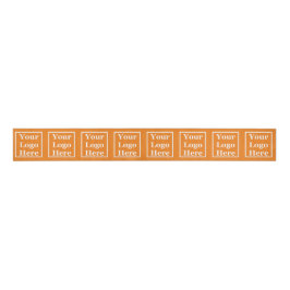 Business Logo Pattern Oranje Branded Sjabloon Grosgrain Lint