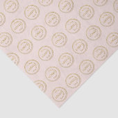 Business Logo Pattern Professional op Roze Tissuepapier (Detail)